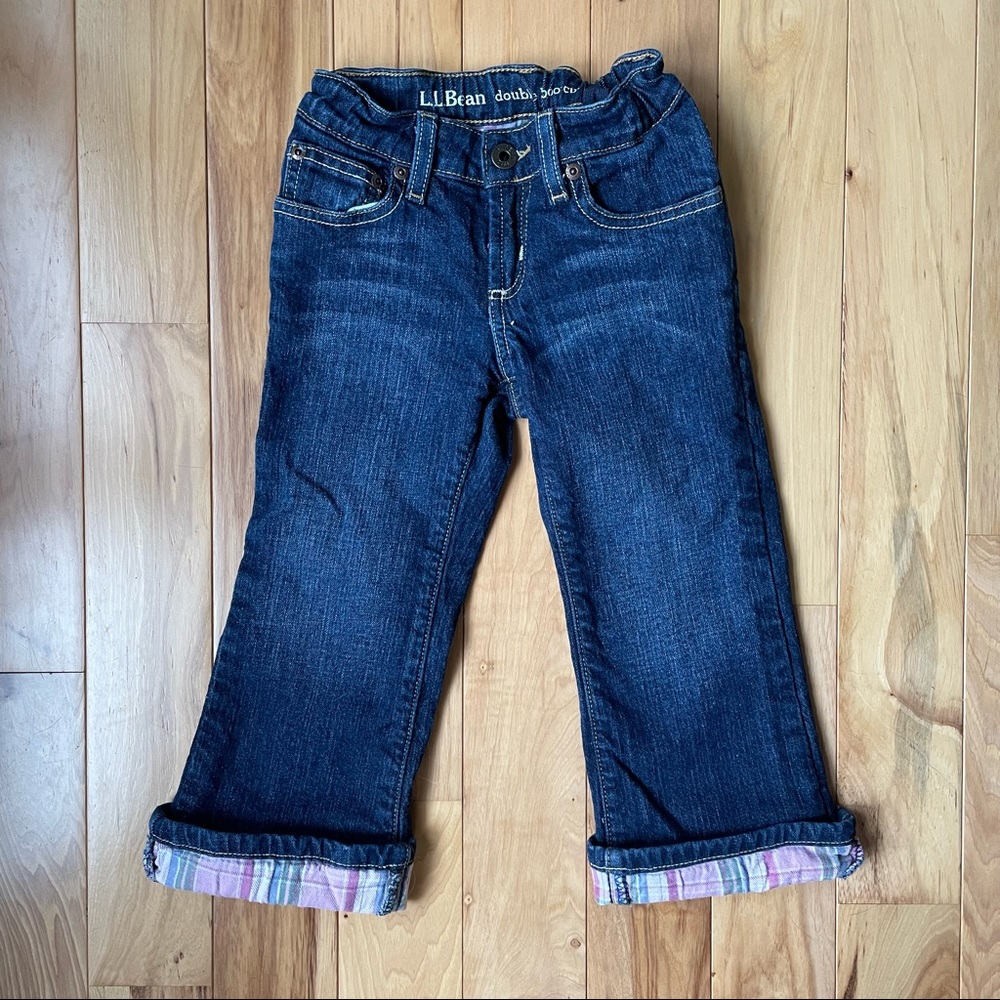 LL Bean Kids Flannel Lined Jeans